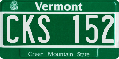 VT license plate CKS152