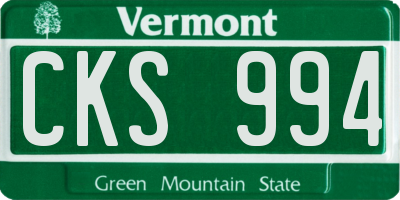VT license plate CKS994