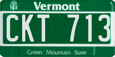 VT license plate CKT713