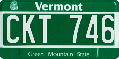 VT license plate CKT746