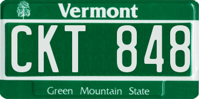 VT license plate CKT848