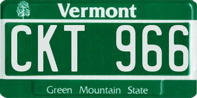 VT license plate CKT966
