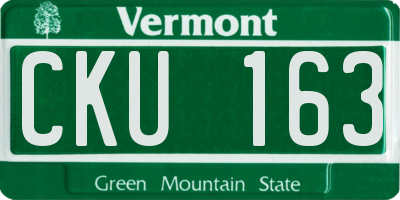 VT license plate CKU163
