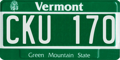 VT license plate CKU170