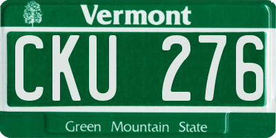 VT license plate CKU276