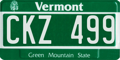 VT license plate CKZ499