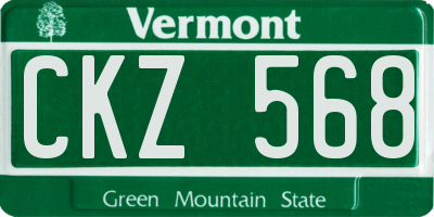 VT license plate CKZ568