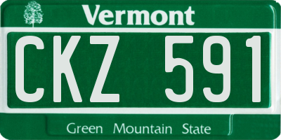 VT license plate CKZ591