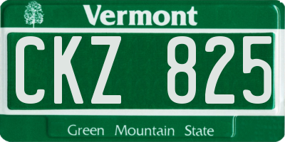 VT license plate CKZ825