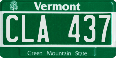 VT license plate CLA437