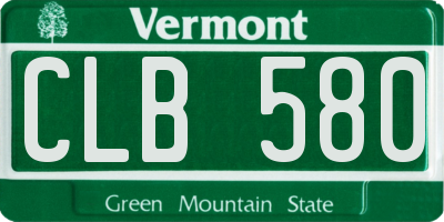 VT license plate CLB580