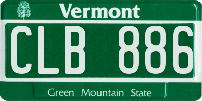 VT license plate CLB886