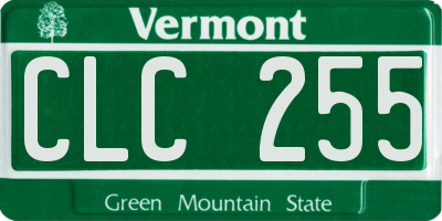 VT license plate CLC255
