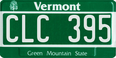 VT license plate CLC395