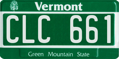 VT license plate CLC661
