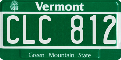 VT license plate CLC812