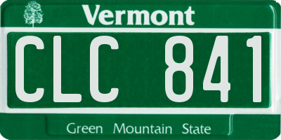 VT license plate CLC841