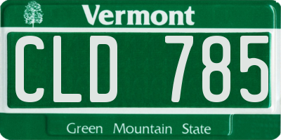 VT license plate CLD785