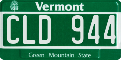 VT license plate CLD944