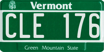 VT license plate CLE176