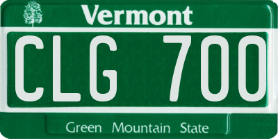 VT license plate CLG700