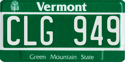 VT license plate CLG949