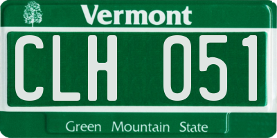 VT license plate CLH051