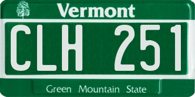 VT license plate CLH251
