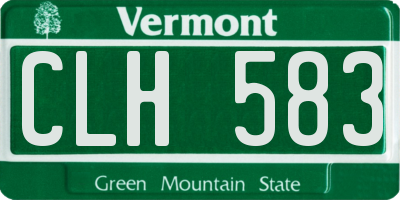VT license plate CLH583
