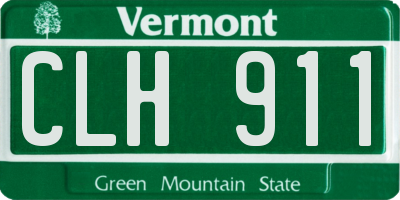 VT license plate CLH911