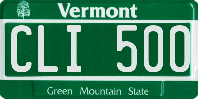 VT license plate CLI500