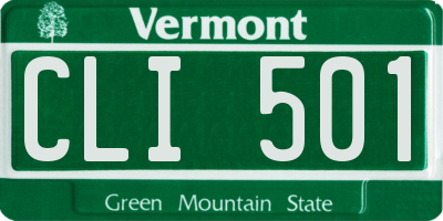 VT license plate CLI501