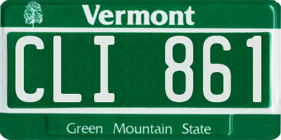 VT license plate CLI861