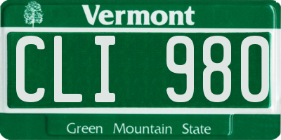 VT license plate CLI980