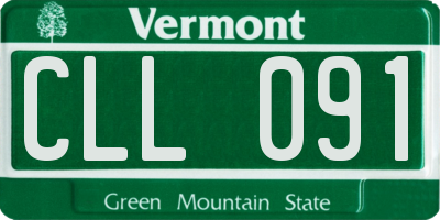 VT license plate CLL091