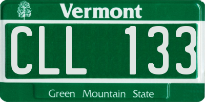 VT license plate CLL133
