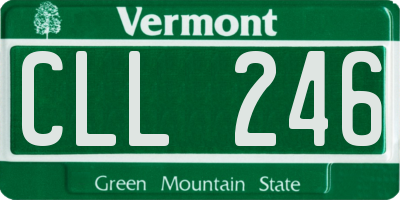 VT license plate CLL246