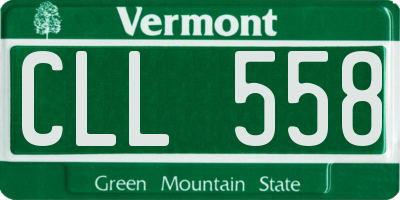 VT license plate CLL558