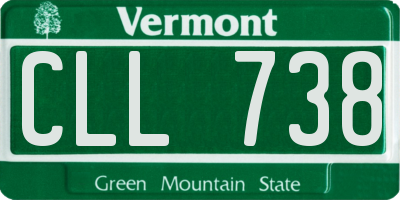 VT license plate CLL738