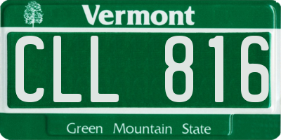 VT license plate CLL816