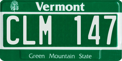 VT license plate CLM147