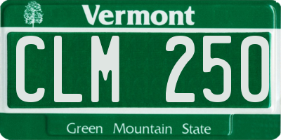 VT license plate CLM250