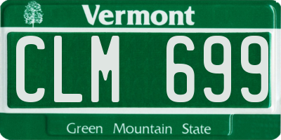 VT license plate CLM699