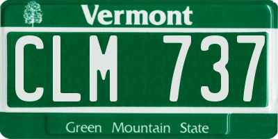 VT license plate CLM737