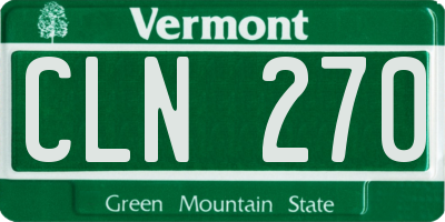 VT license plate CLN270