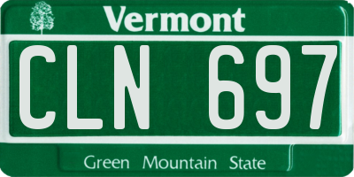 VT license plate CLN697