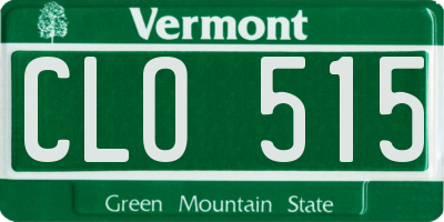 VT license plate CLO515