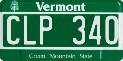 VT license plate CLP340