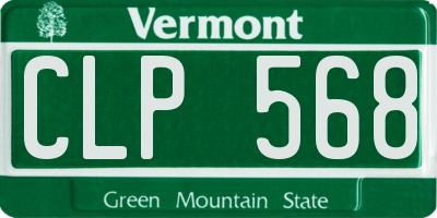 VT license plate CLP568