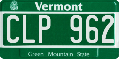 VT license plate CLP962
